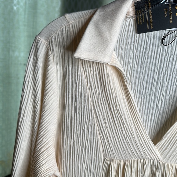 #45 LONG SLEEVE V-NECK TUNIC MINI DRESS - Picture 8 of 8